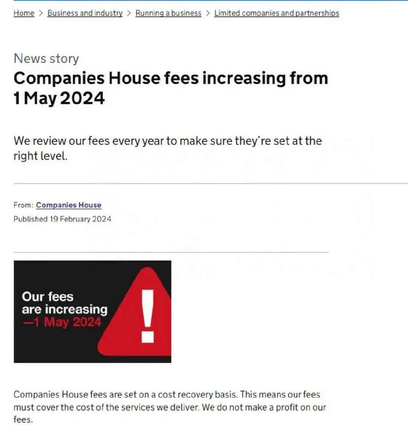 英國(guó)公司官費(fèi)上漲 英國(guó)公司官費(fèi)上漲